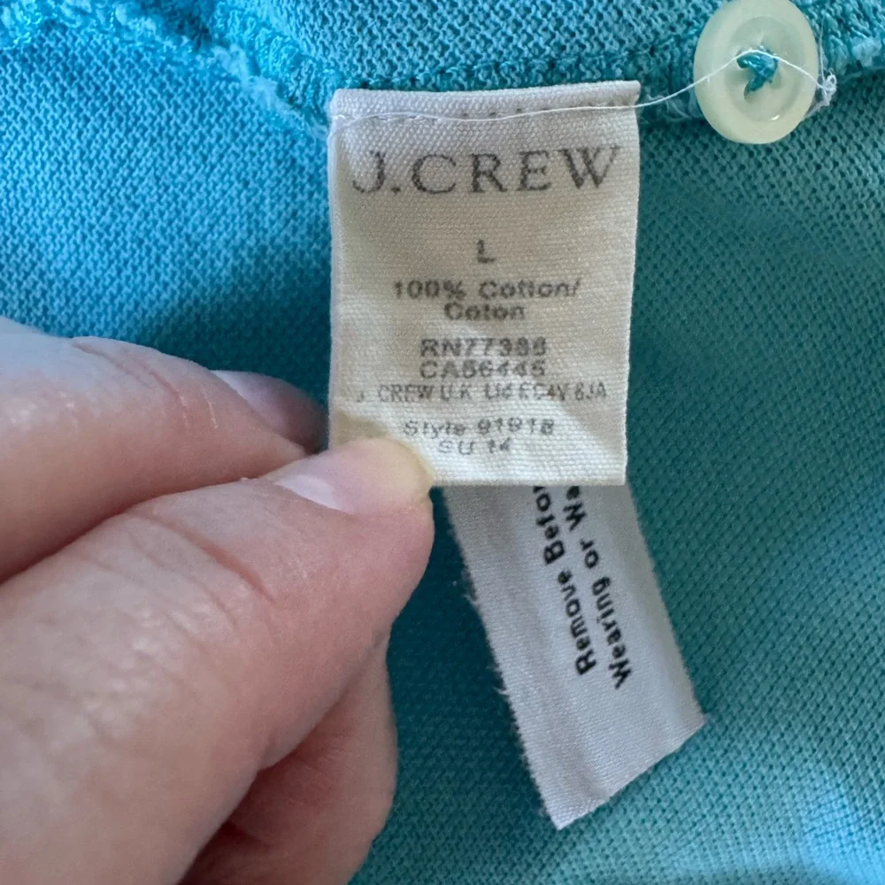 J. Crew Teal Polo Shirt, L 🦋